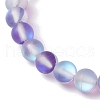 5Pcs Synthetic Moonstone & Glass Beaded Stretch Bracelets Alloy Acrylic Butterfly Charm Bracelets for Women BJEW-JB11855-5