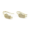 Brass Micro Pave Cubic Zirconia Earring Hooks KK-C048-14A-G-1