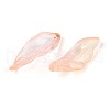 Baking Painted Transparent Glass Pendants DGLA-N014-02A-2