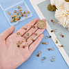 40Pcs 10 Color PVD Vacuum Plating Real 18K Gold Plated 201 Stainless Steel Rhinestone Charms PALLOY-AB00194-3