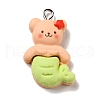 Opaque Resin Pendants RESI-G043-E01-2