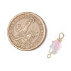 Frosted Flower Natural Cultured Freshwater Pearl & Acrylic Connector Charms PALLOY-JF03590-03-2