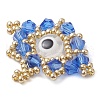 Seed Beads Beaded Charms PALLOY-MZ00344-03-4