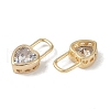 Brass Micro Pave Clear Cubic Zirconia Pendants KK-S367-08-2