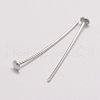 Anti-Tarnish Rhodium Plated 925 Sterling Silver Flat Head Pins STER-P024-07-B-2