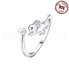 925 Sterling Silver Adjustable Open Cuff Rings FS-WGD27BF-05-1