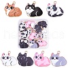 42Pcs 7 Colors Alloy Enamel Pendants ENAM-SZ0003-31-1