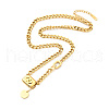 Rectangle & Rhinestone Pendant Necklace NJEW-P229-17A-2