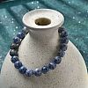 Natural Blue Spot Jasper Beaded Stretch Bracelets BJEW-Q692-35-8mm-5