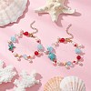 Dyed Synthetic Turquoise Beads Charm Bracelets BJEW-JB11852-1
