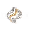 304 Stainless Steel Open Cuff Rings for Women RJEW-K296-03A-GP-4