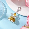 Angel Glass Beaded & Alloy Pendant Decorations HJEW-MZ00189-01-2
