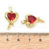 Brass Micro Pave Cubic Zirconia Pendants KK-G533-12G-3