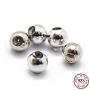 Anti-Tarnish Rhodium Plated 925 Sterling Silver Beads STER-I016-106A-P-4
