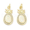 Brass Micro Pave Clear Cubic Zirconia Pendants KK-L213-042G-03-1