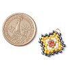 Seed Beads Beaded Charms PALLOY-MZ00324-05-2