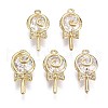 Brass Cubic Zirconia Pendants X-KK-N231-185-NF-6