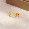 Stylish Stainless Steel Butterfly Stud Earrings JV8585-5
