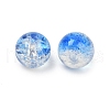 Transparent Crackle Glass Beads GLAA-XCP0001-62-8mm-2