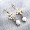 Brass Micro Pave Clear Cubic Zirconia Dangle Stud Earrings EJEW-F362-08G-2