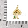 Rack Plating Brass Micro Pave Cubic Zirconia Pendants KK-R166-02G-06-3
