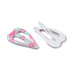 10Pcs 5 Colors Tartan Pattern Epoxy Resin Snap Hair Clip PHAR-P009-01E-4