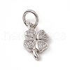 Brass Micro Pave Cubic Zirconia Charms ZIRC-F132-35P-1