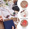 Olycraft 12Pcs 6 Colors  Printed Imitation Leather Bookmarks AJEW-OC0004-41-4