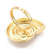Brass Adjustable Open Cuff Rings for Women RJEW-N051-01B-G-3