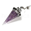 Natural Amethyst Chip & Resin Dowsing Pendulum Big Pendants G-H293-02P-06-1