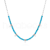 Minimalist Dyed Natural Stone Round Beaded Nnecklaces KT3455-1-1