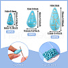  105Pcs 3 Styles Synthetic Turquoise Dyed Beads Strands G-TA0001-91A-4