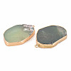 Natural Cherry Blossom Agate Pendants G-N326-125-01LG-3