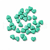 Heart Spray Painted Alloy Beads FIND-G053-01M-1