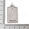Brass Micro Pave Cubic Zirconia Pendants with Enamel KK-H458-01P-06-3