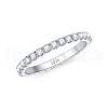 Rhodium Plated 925 Sterling Silver Moissanite Finger Rings for Women WG76D6D-08-2