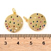 Rack Plating Brass Micro Pave Cubic Zirconia Pendant KK-H486-16G-3