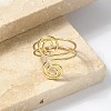 304 Stainless Steel Round Wrap Open Cuff Rings for Women Men RJEW-Z071-02A-G-2