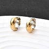 304 Stainless Steel Hoop Earrings EJEW-Z123-01A-GP-2