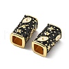 Brass Micro Pave Clear Cubic Zirconia European Beads KK-Z114-15G-A-3