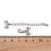 Brass Micro Pave Clear Cubic Zirconia Chain Extender KK-A214-35P-3