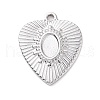 304 Stainless Steel Pendant Cabochon Settings STAS-G287-11P-1