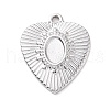 Non-Tarnish 304 Stainless Steel Pendant Cabochon Settings STAS-G287-11P-1