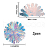 PET Snowflake Pendant Decorations AJEW-WH20020-014A-2