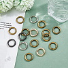Hobbspring 24Pcs 4 Colors Alloy Spring Gate Rings FIND-HS0001-26C-5