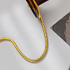 304 Stainless Steel Round Snake Chain Necklace NJEW-D043-01G-4