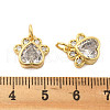 Brass Pave Cubic Zirconia Pendants KK-R229-12G-3