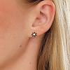 Real 18K Gold Plated Stainless Steel Stud Earrings for Women TL9676-7-2