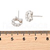 Bowknot 925 Sterling Silver Micro Pave Clear Cubic Zirconia Stud Earrings EJEW-S271-02P-5