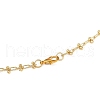 Alloy Enamel Crystal Rhinestone Blue Evil Eye Hamsa Hand Pendant Brass Link Chain Necklaces NJEW-JN05314-5